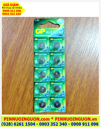 COMBO mua 01vỉ=10viên Pin GP A76,LR44, AG13 cúc áo 1.5v Alkaline chính hãng _Giá chỉ 59.000đ